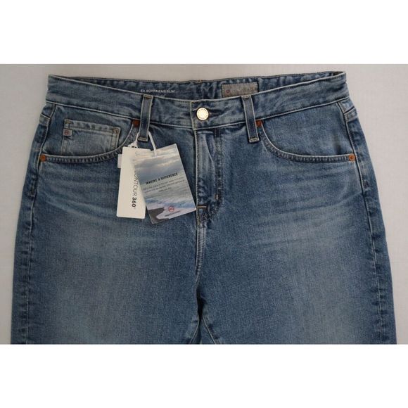 AG Adriano Goldschmied Women Sz 29 Blue Slouchy Slim Fit Ex-Boyfriend Jeans $215 - Picture 4 of 8